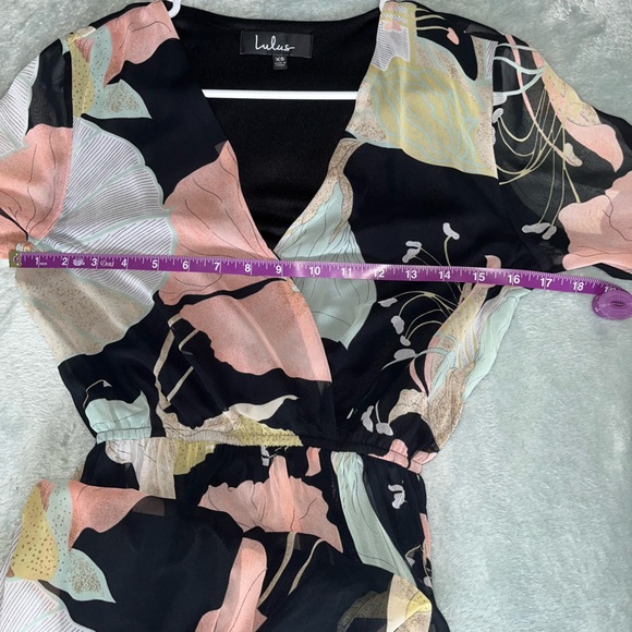 LAST CHANCE LULU’s Wondrous Water Lilies Floral Maxi Dress XS - Picture 4 of 7